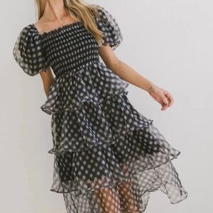BOWIE TIERED MIDI DRESS